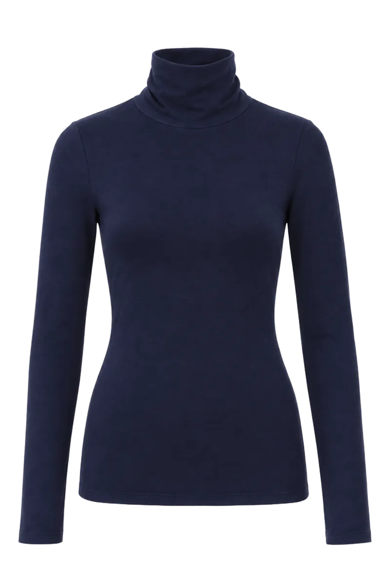 Navy Modal Cashmere Everett Turtleneck