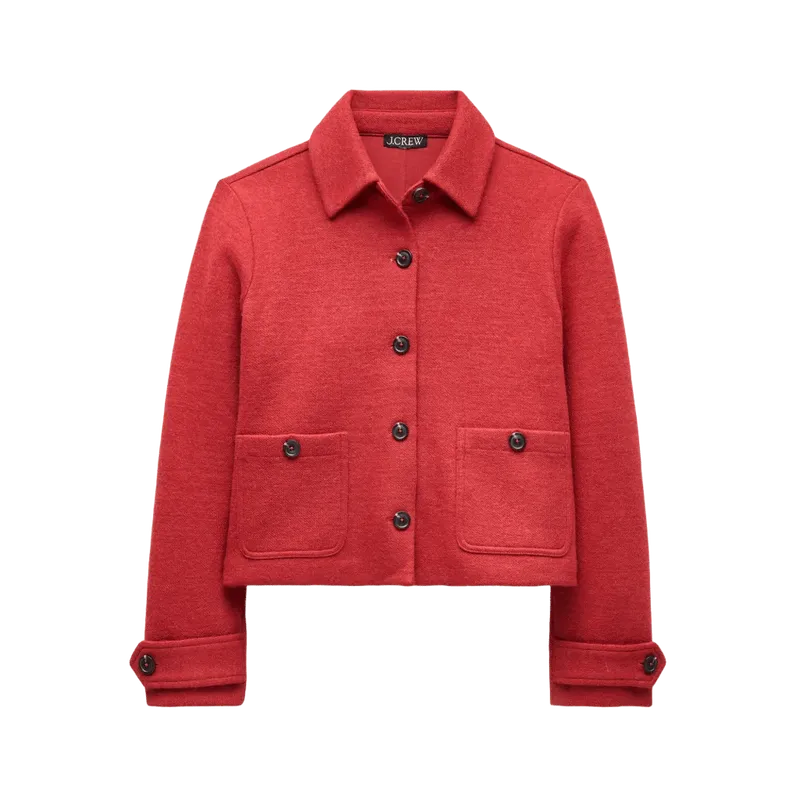 Knit jacket in wool blend