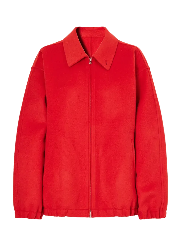 Double-faced wool-blend jacket