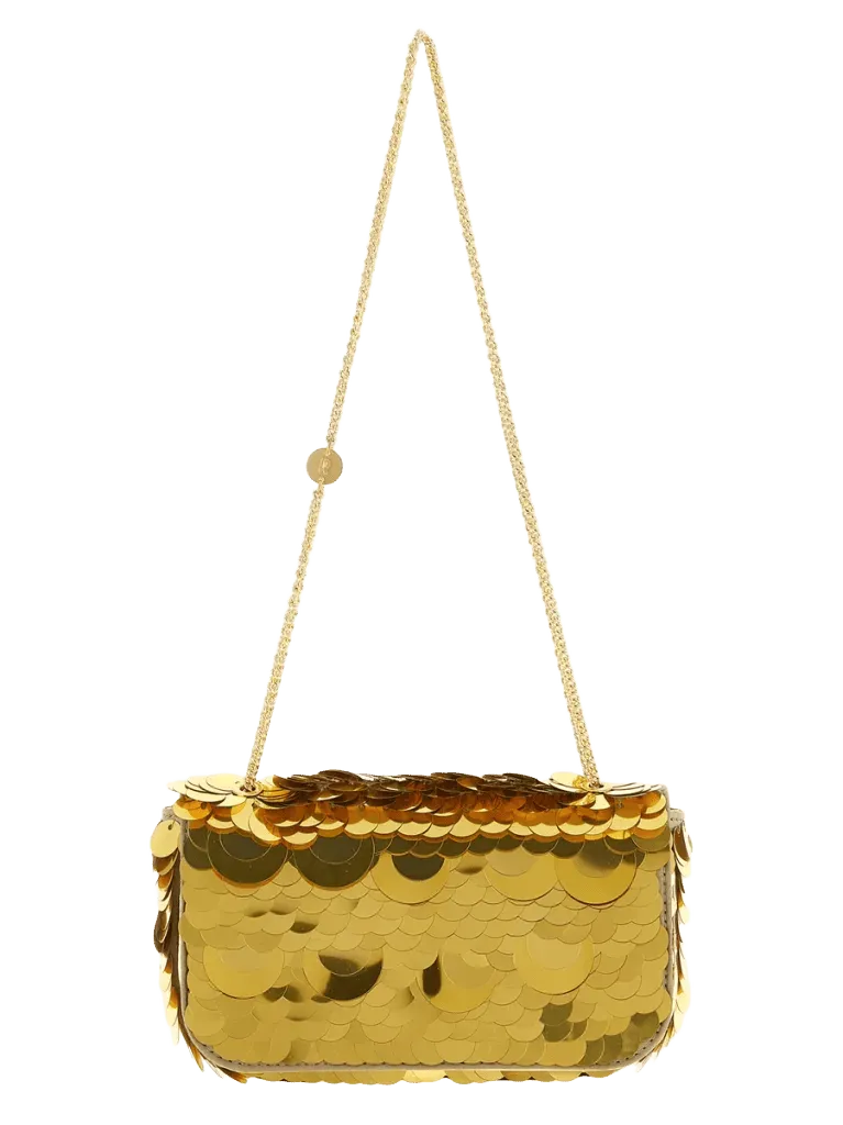 Paco Rabanne Sparkle Mini Shoulder Bag — Gold