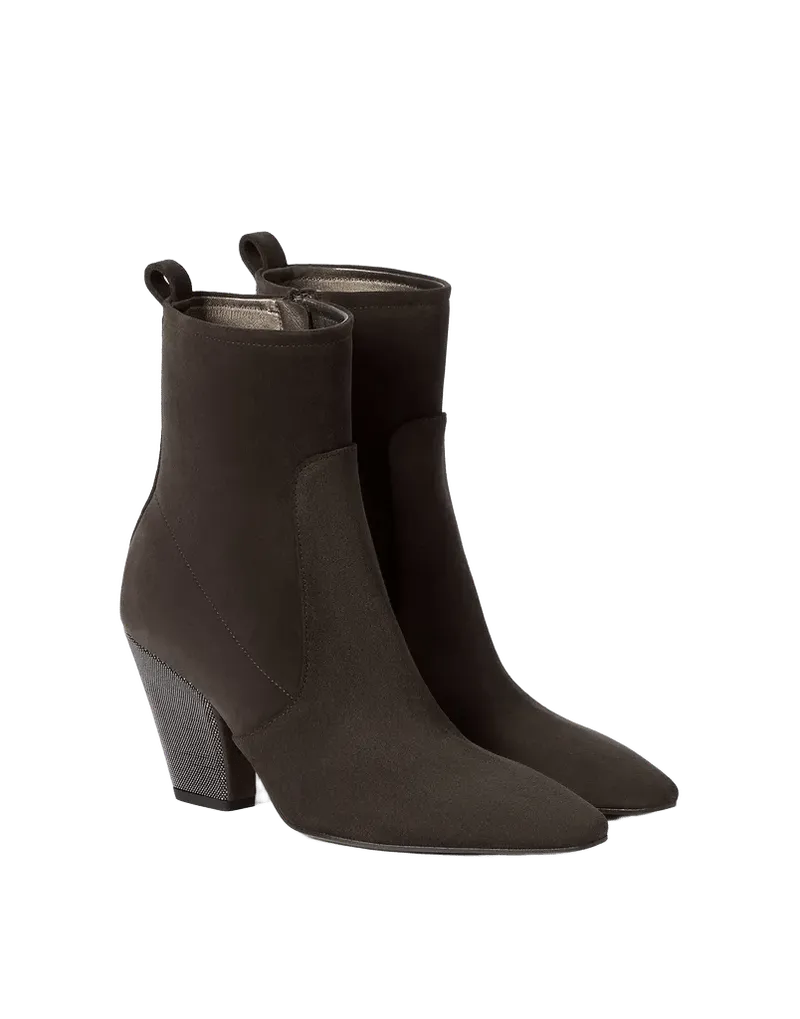 Suede heeled boots