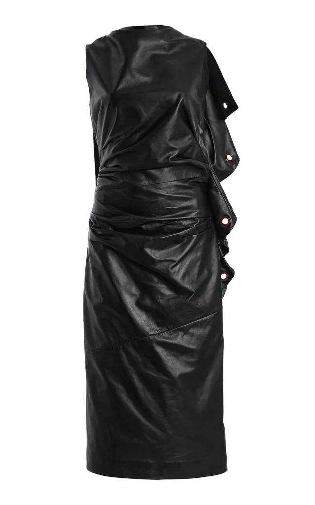 Rania Leather Midi Dress