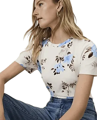 Floral Crew Neck Tee