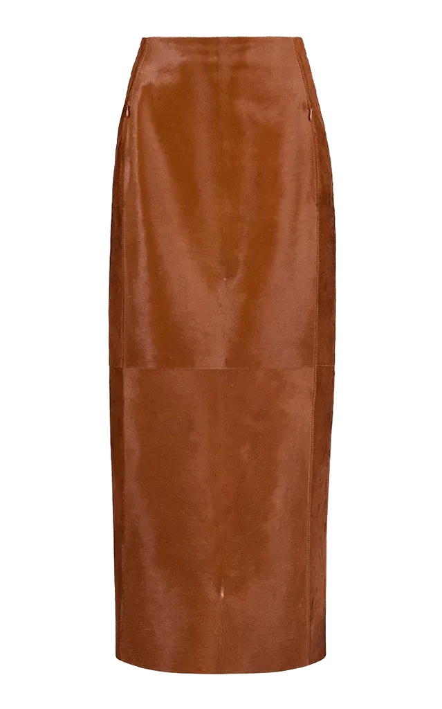 Pony Hair Midi Pencil Skirt