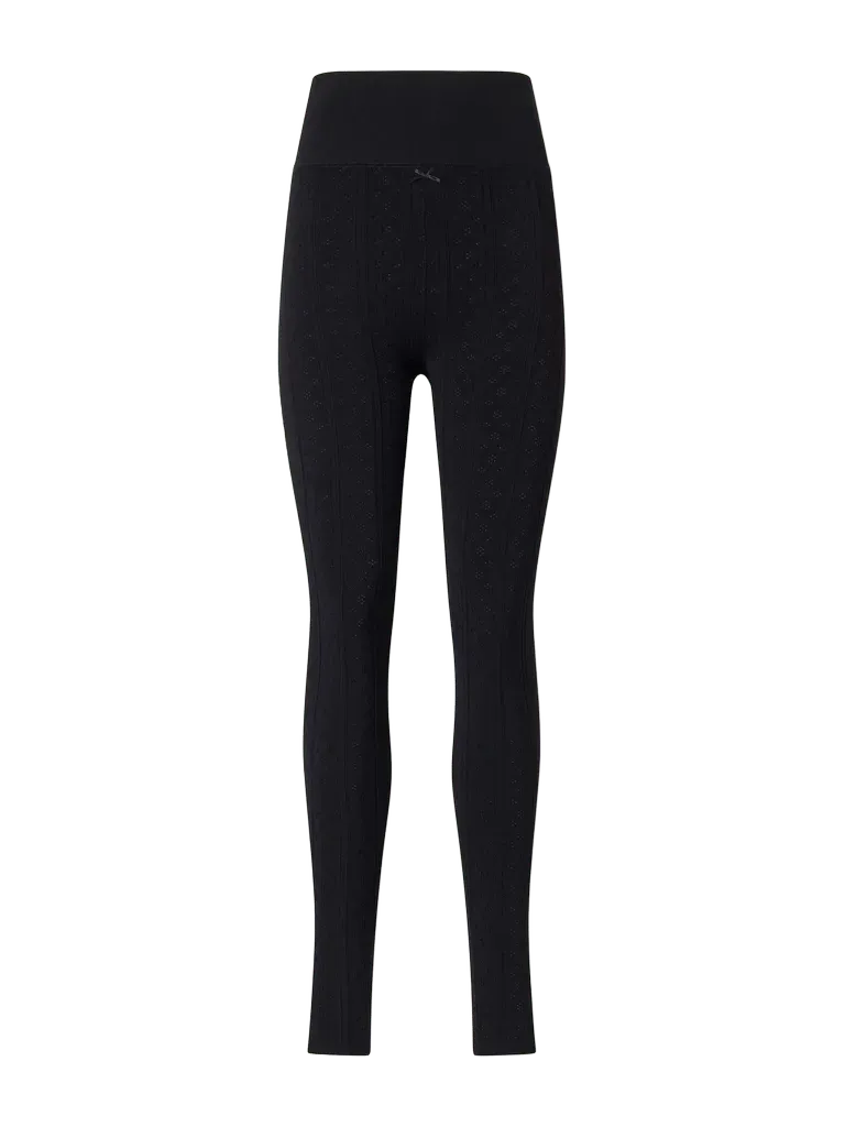 Pointelle-knit stretch-jersey leggings