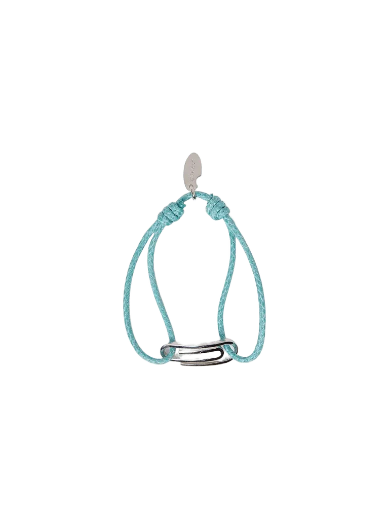 Off-White Men's Paperclip Blue Cord Bracelet