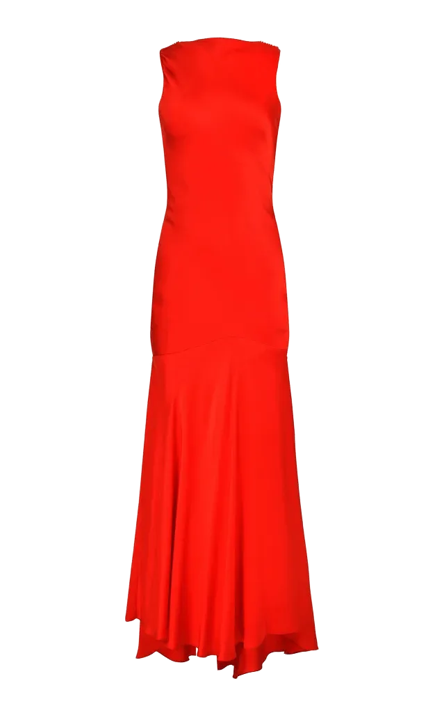 Ruby Silk Dress