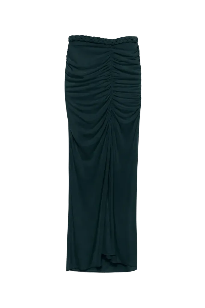 Juna Draped Jersey Midi Skirt