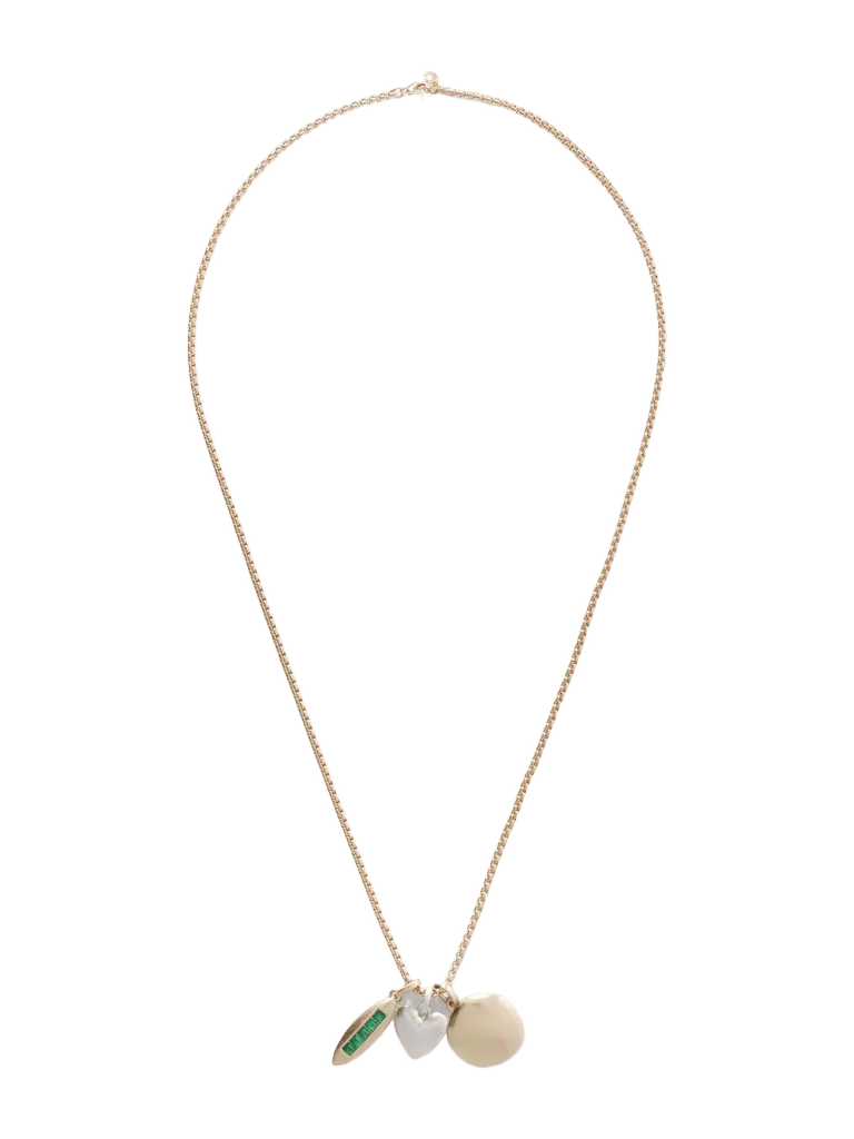 The Long Token gold and silver-tone chain necklace - gold - One Size
