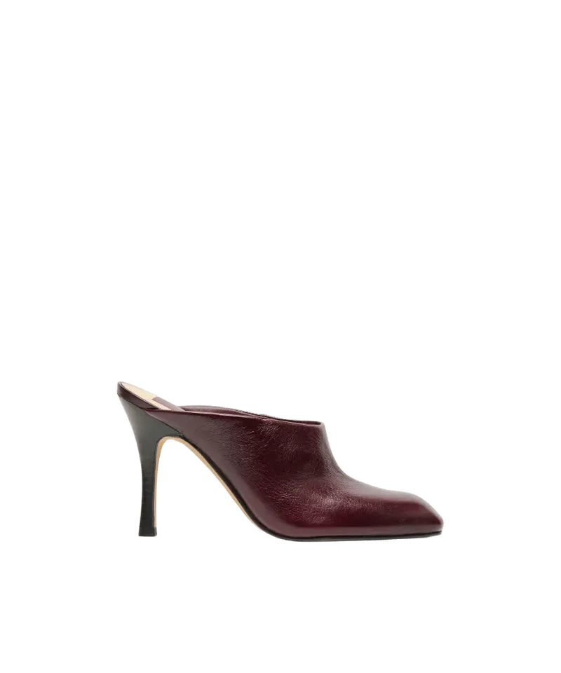 Pryze Mules Oxblood Leather
