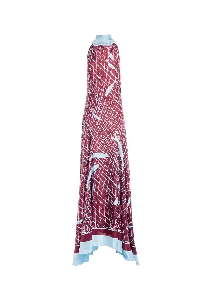Altuzarra Moonlight Sleeveless Turtleneck Silk Maxi Dress