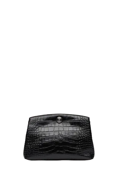 Pushlock Pouch Black Croc