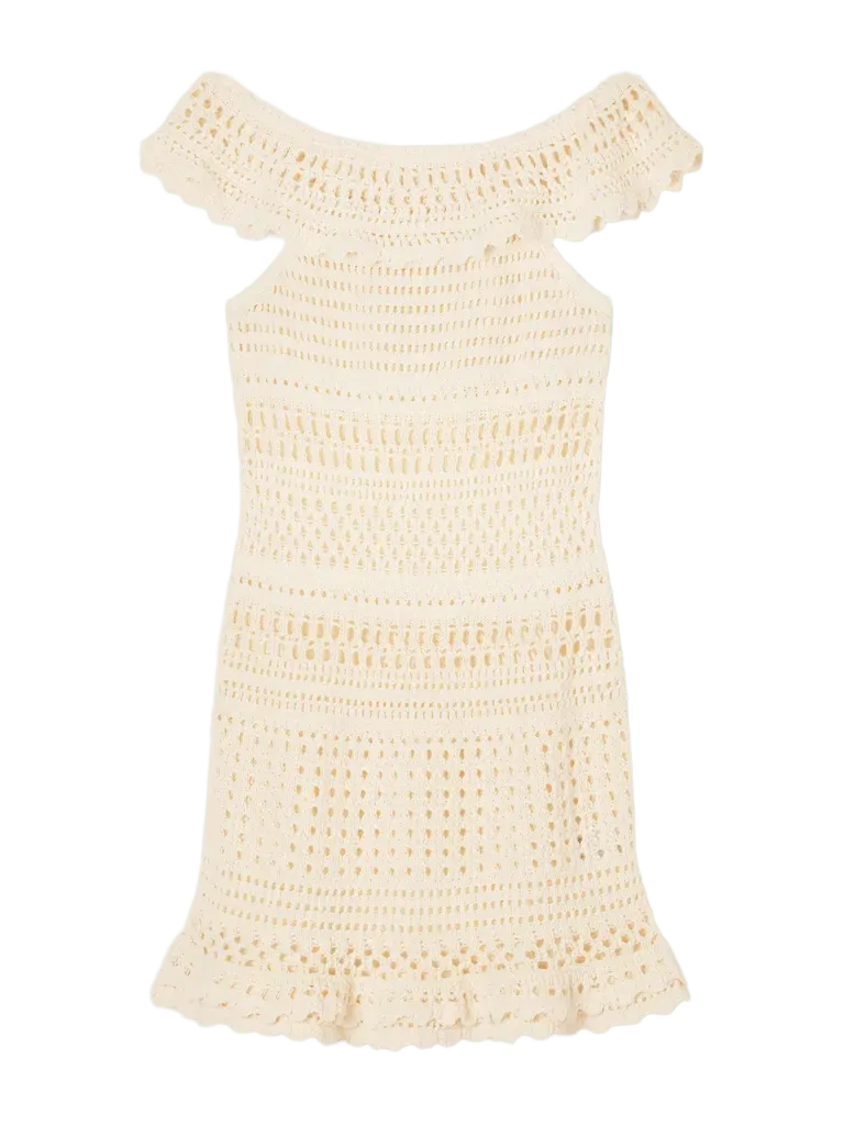 Zoa crocheted cotton-blend mini dress