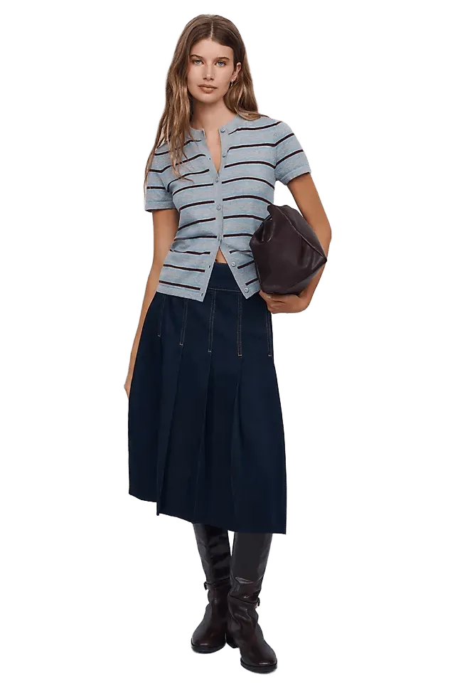 TT Studios Tess Denim Midi Skirt