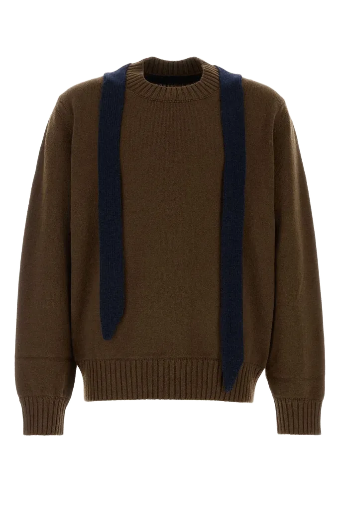 Sacai Knit Sweater — Brown