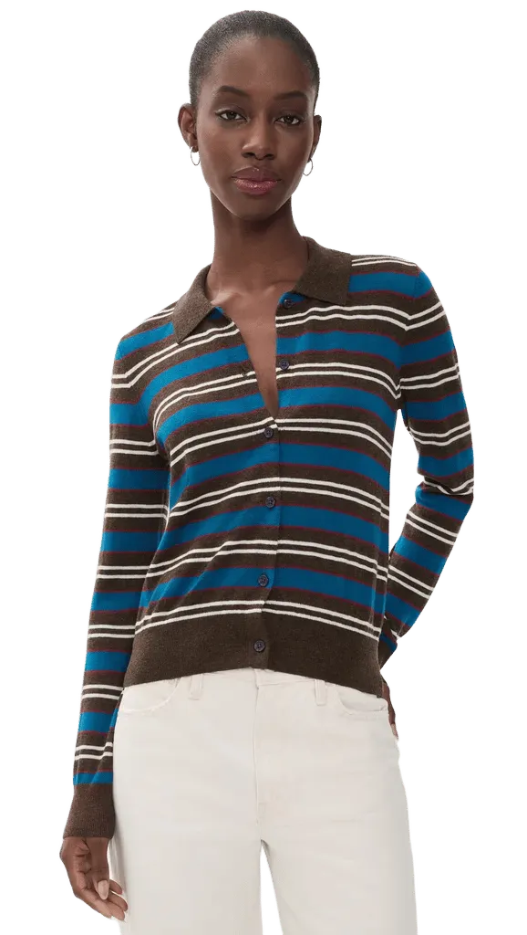 Lyvia Long Sleeve Merino Polo Cardigan