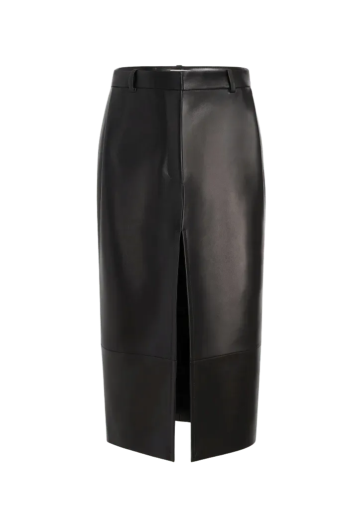 Anden Skirt in Black Leather