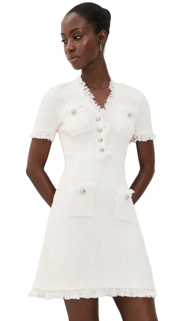 Cream Textured Knit Mini Dress