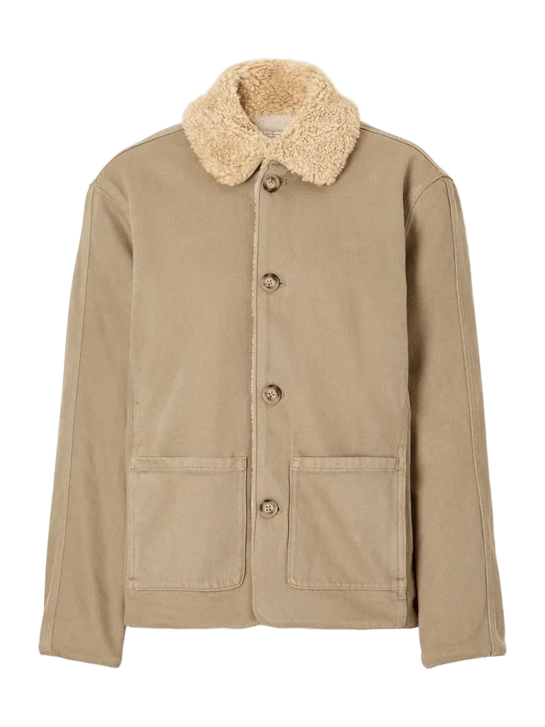 Townes reversible plush and denim jacket