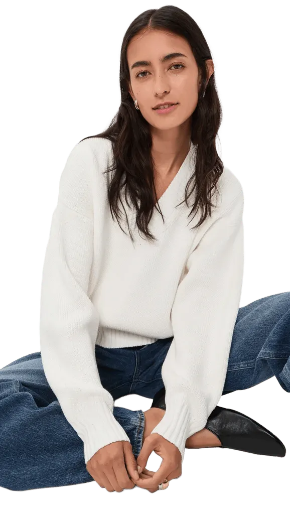 Nika Heavyweight V Neck Sweater