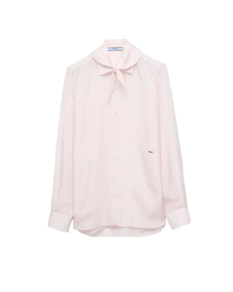 Silk poplin shirt