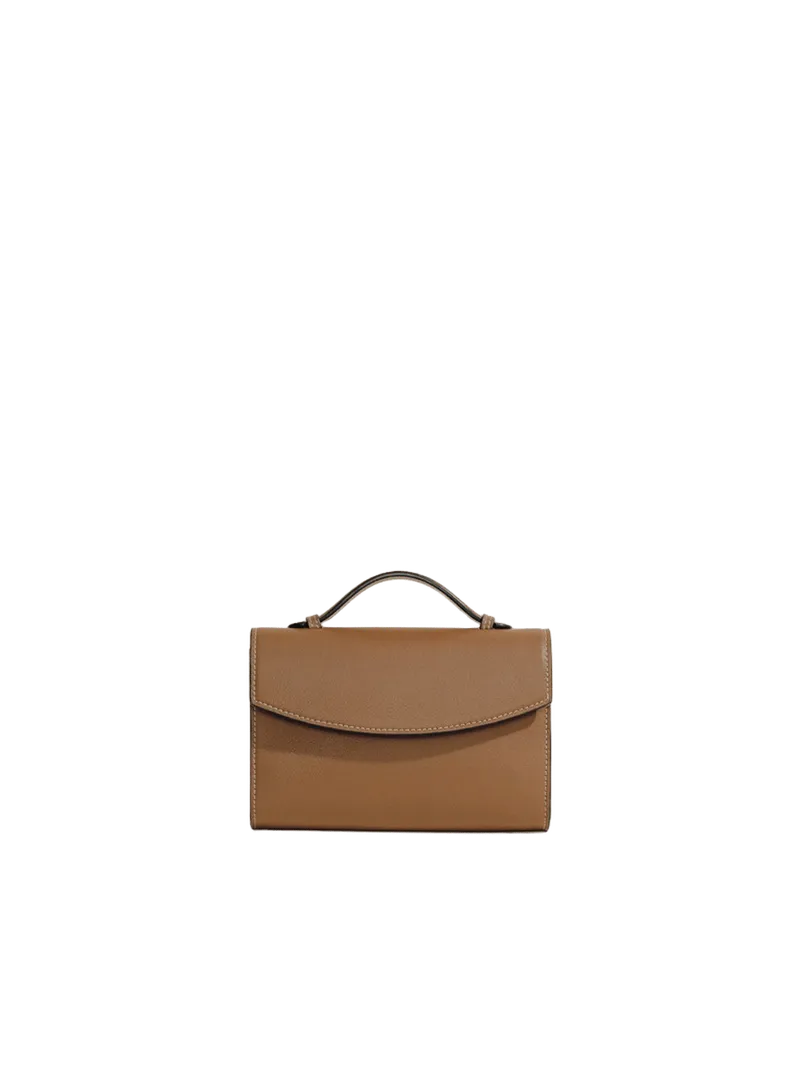 The Top Handle Clutch in Nappa