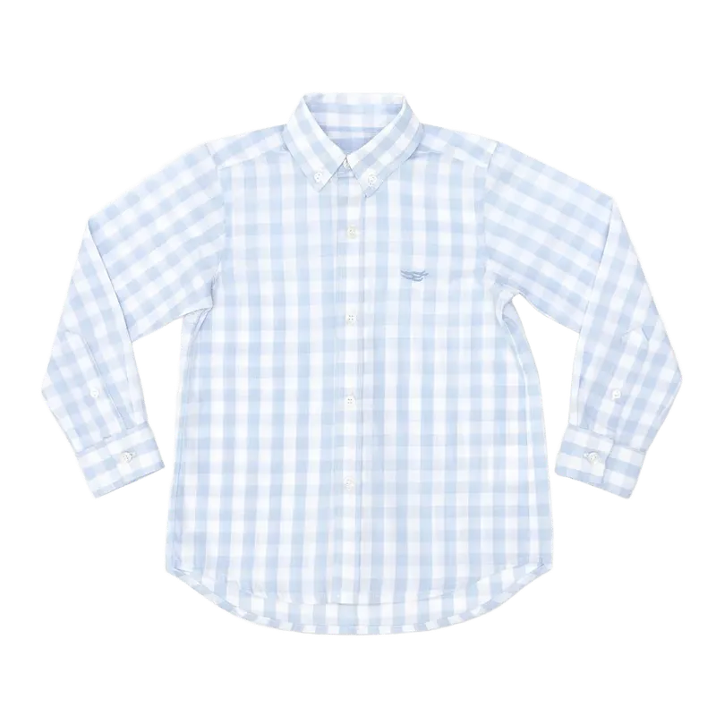 Bennett Button Down in Bailey's Bay Blue Gingham