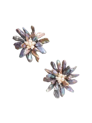 Pearlanna crystal silver-tone earrings