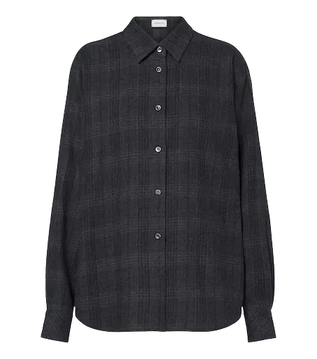 Plaid virgin wool shirt