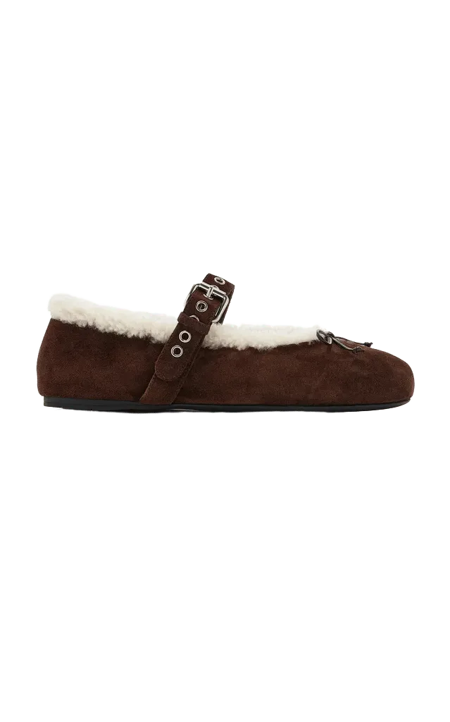 Shearling Ballet Flats