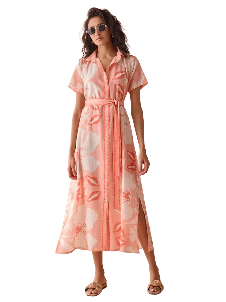 Amira Shirt Dress in Alma Nectar
