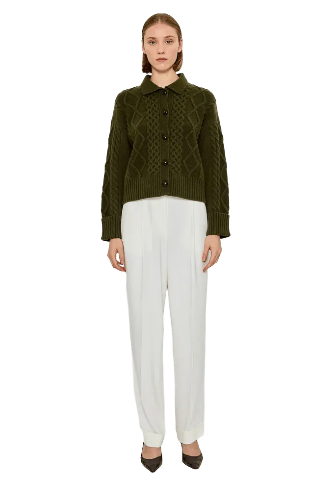 Columbia Cardigan - Dark Olive