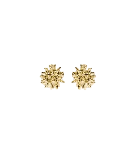 Sea Urchin 24kt gold-plated earrings