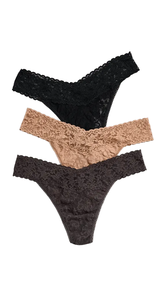 Original Rise Thong Panties 3-Pack