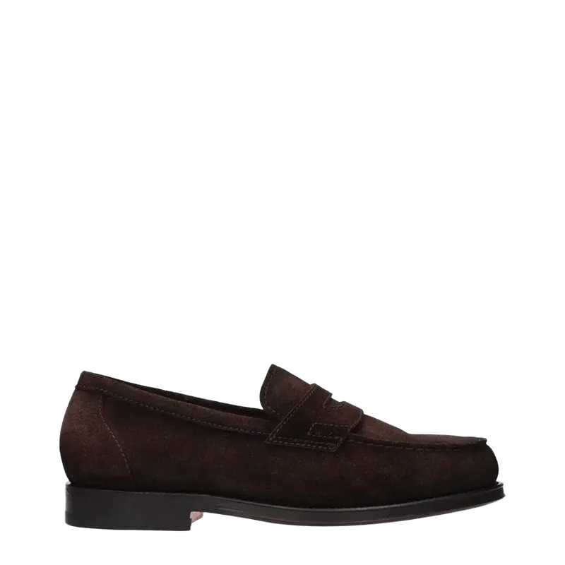 Santoni Suede Loafer — Brown