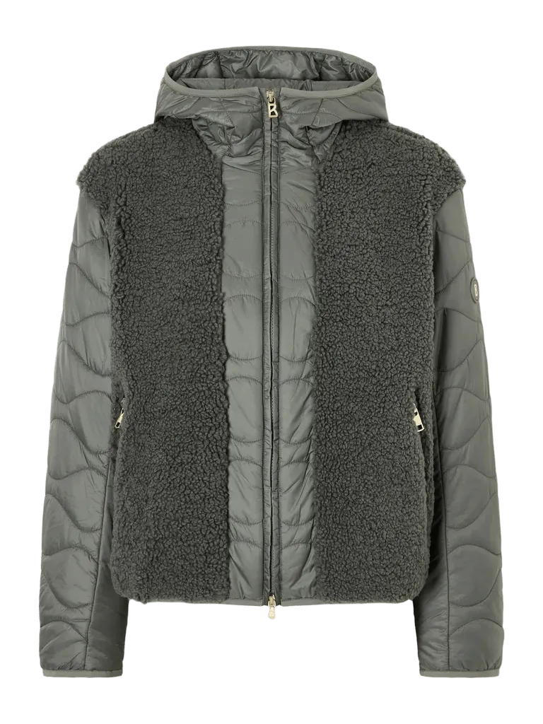 Bibi quilted plush-trim shell jacket