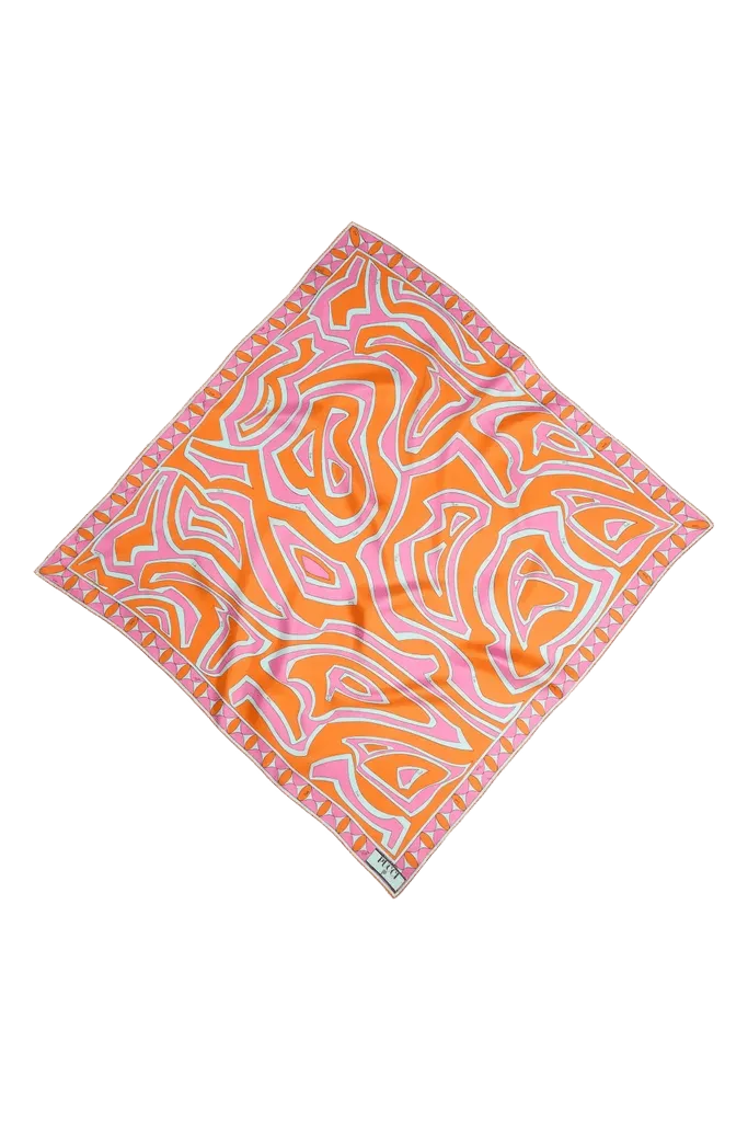 Labirinto Print Silk Scarf