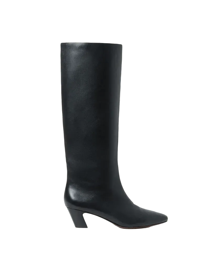 Marley Black Leather Tall Boot