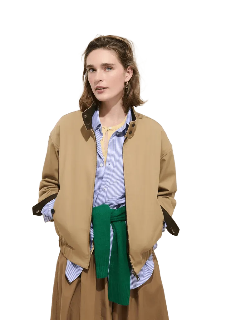 Brighton Zip Jacket in Twill Gabardine