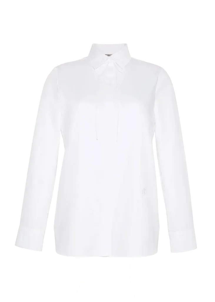 shirt with thin bow
