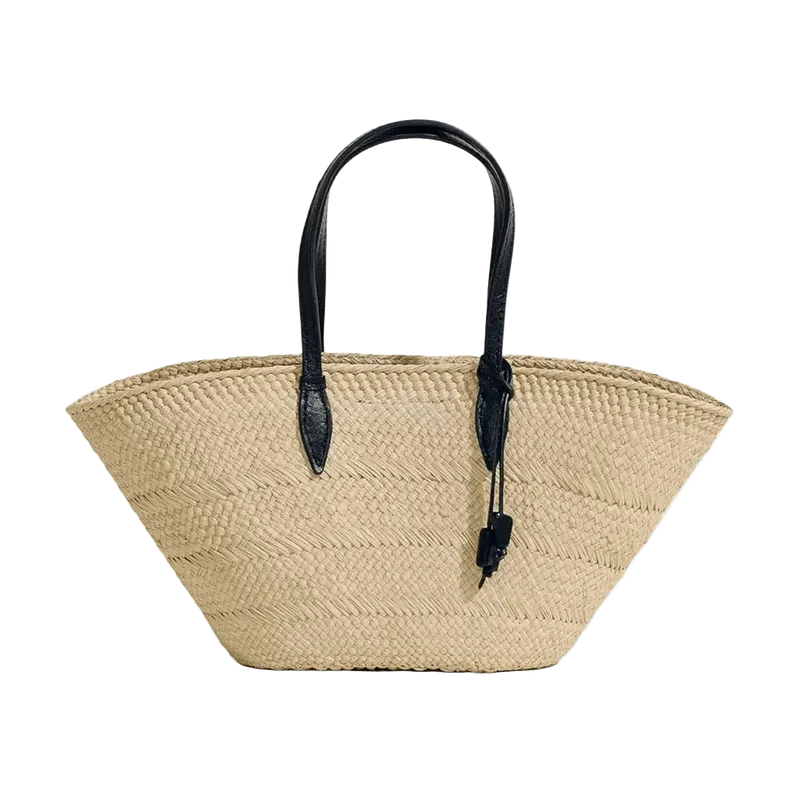 The Small Trapeze Basket in Taupe Black