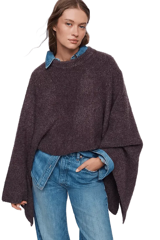 By Anthropologie Wool Blend Poncho