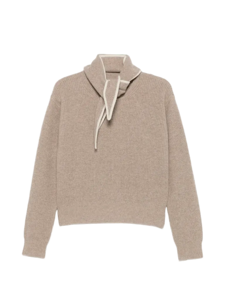 SANDRO sweater with removable scarf