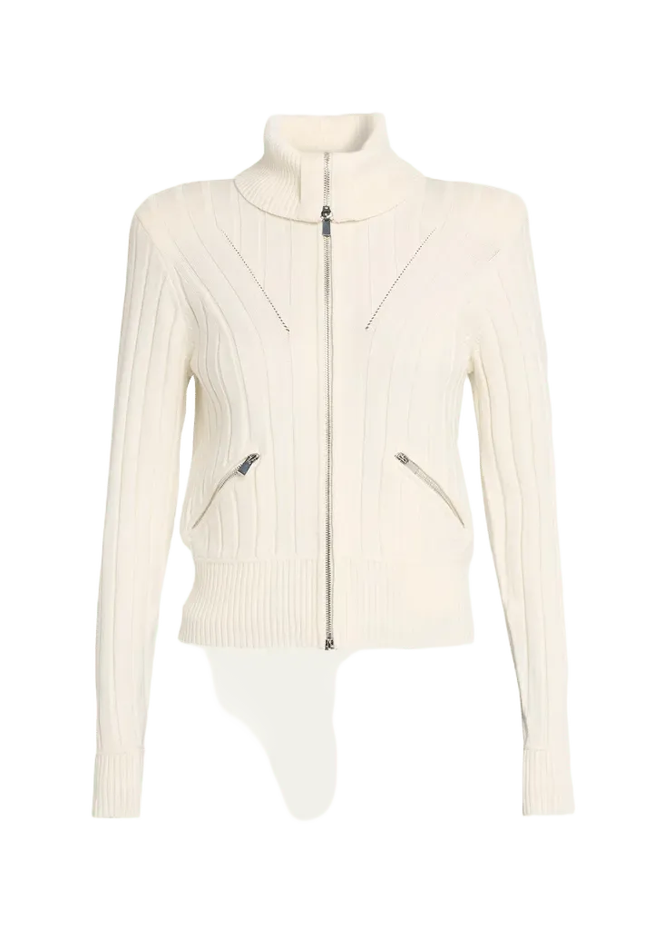 Toccin Holly Ribbed Turtleneck Jacket