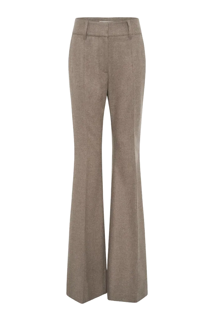 Rhein Pant in Walnut Wool Cashmere Flannel