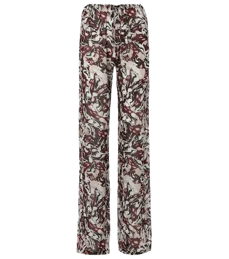 Printed straight pants