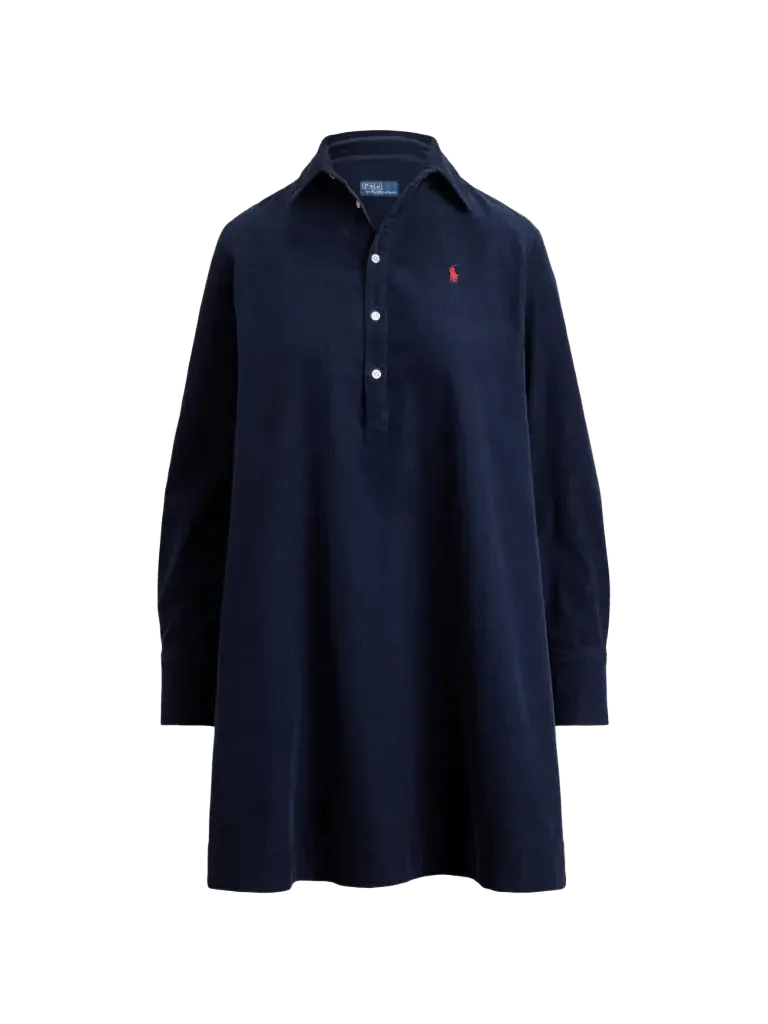 Polo Ralph Lauren corduroy logo-embroidered mini dress