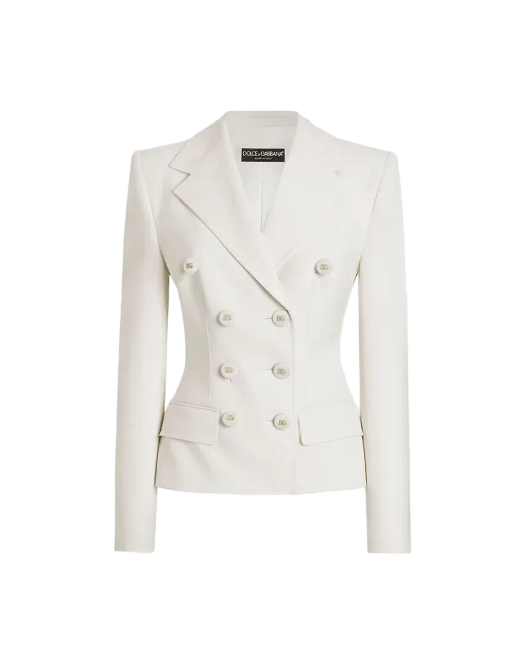 Double-breasted twill jacket