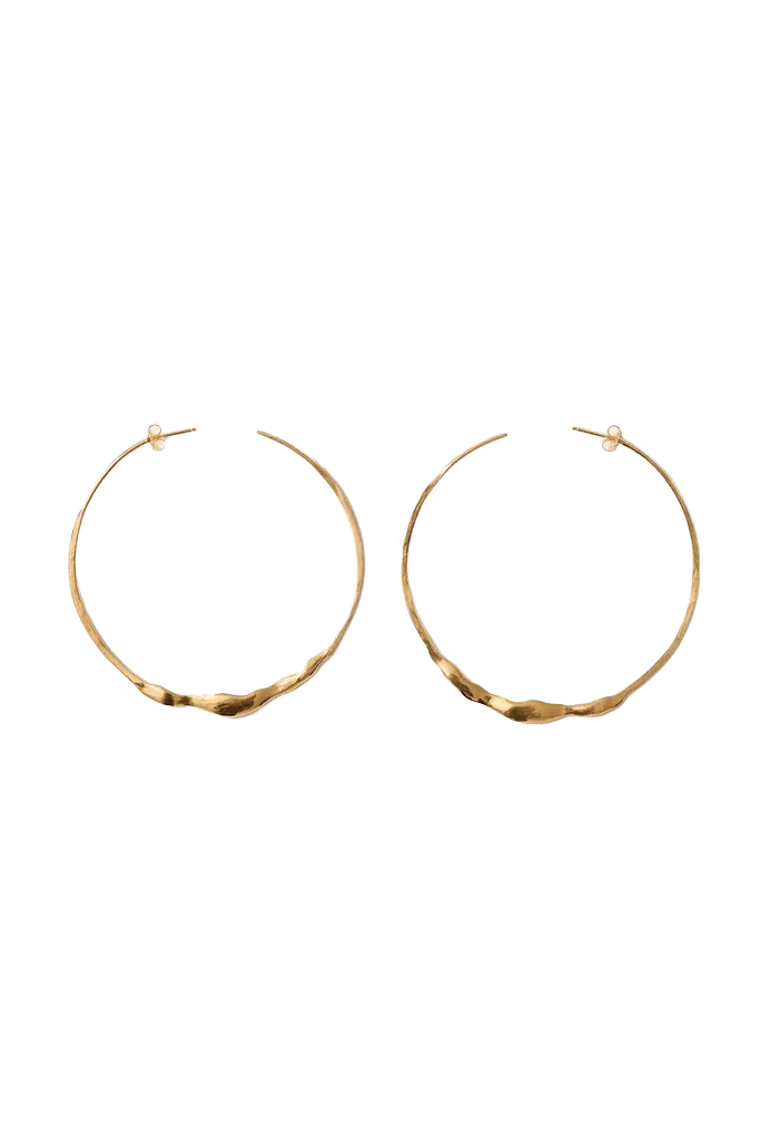 XL Crescent Hoop Earrings Gold