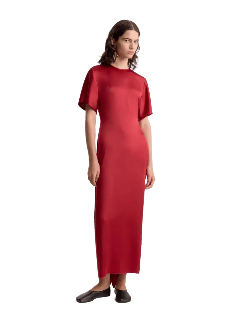 Imogen Dress in Crimson Red